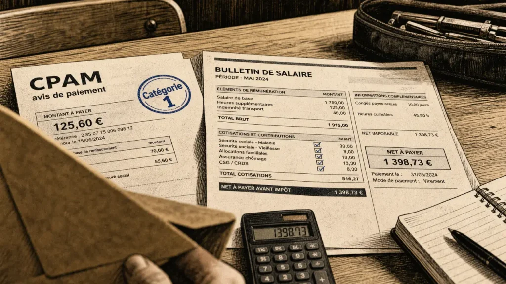 Invalidité catégorie 1 et travail : documents CPAM, salaire et pension à cumuler sous surveillance