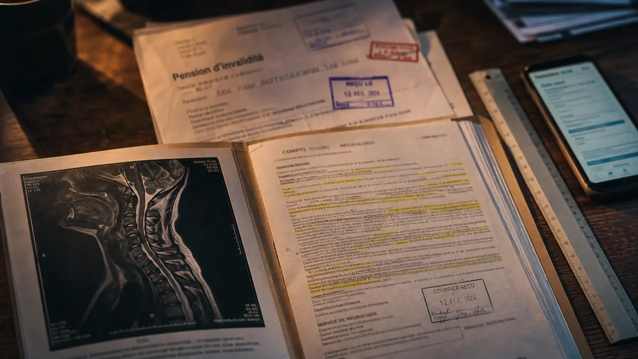 Taux invalidité arthrose cervicale : dossier médical CPAM et IRM cervicale