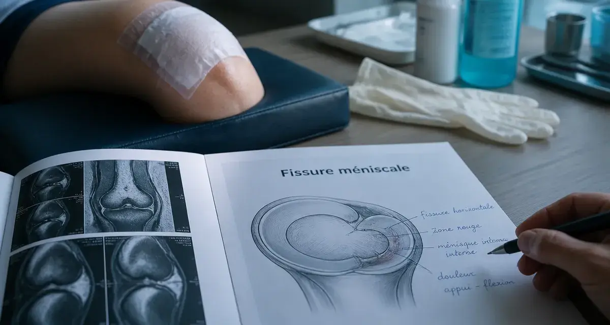 Menisque fissuré : IRM et genou en consultation
