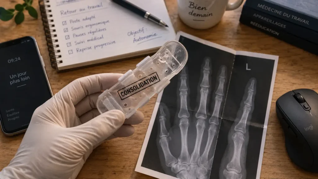 Fracture du doigt : travailler parfois, reprendre trop tôt jamais