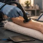 thecartherapie : poste de diathermie tecarthérapie sur avant-bras pour soulager la douleur